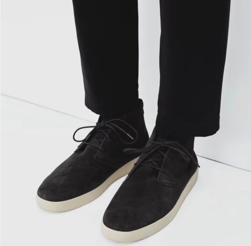 Everlane Desert Chukka Sneaker Boot Pebble Suede Leather Casual Black NIB 7